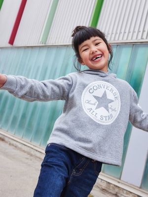 Chuck Patch Cropped Hoodie CONVERSE grijs