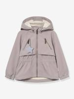 Softshell meisjesjas met capuchon, winddicht en waterafstotend MATALGEA MINI A TURE zachtpaars