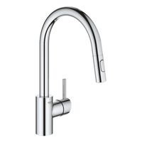 GROHE Concetto Keukenkraan - uittrekbare uitloop - 2 straalsoorten - chroom 31483002