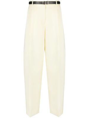 Jil Sander pantalon évasé à taille haute - Jaune