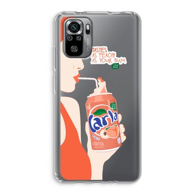 Peach please!: Xiaomi Redmi Note 10S Transparant Hoesje
