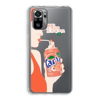 Peach please!: Xiaomi Redmi Note 10S Transparant Hoesje