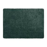 MSV Badkamerkleedje/badmat tapijt - voor de vloer - donkergroen - 50 x 70 cm - langharig   -