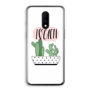 I love cacti: OnePlus 7 Transparant Hoesje