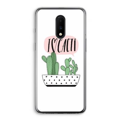 I love cacti: OnePlus 7 Transparant Hoesje