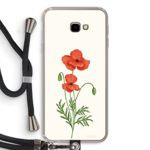 Red poppy: Samsung Galaxy J4 Plus Transparant Hoesje met koord