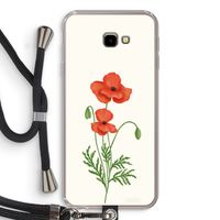 Red poppy: Samsung Galaxy J4 Plus Transparant Hoesje met koord Red poppy: Samsung Galaxy J4 Plus Transparant Hoesje met koord