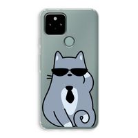 Cool cat: Google Pixel 5 Transparant Hoesje