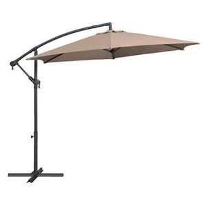 Le Sud zweefparasol Brava - taupe - Ø300 cm - Leen Bakker