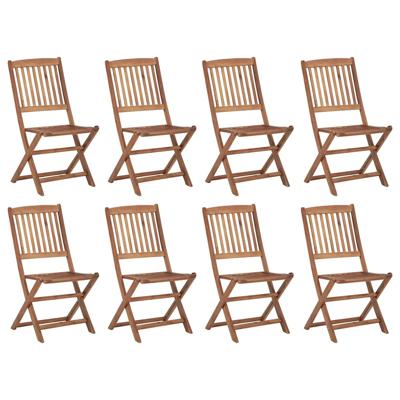 Tuinstoelen 8 st inklapbaar massief acaciahout