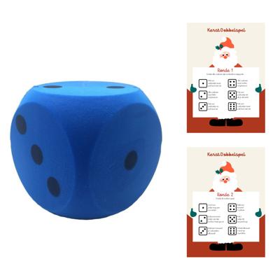 T&F Creations Kerstspel set - dobbelspel - incl foam dobbelsteen - groen