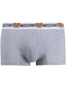 Moschino boxer à bande logo - Gris