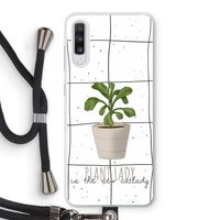 Kamerplant op vensterruit: Samsung Galaxy A70 Transparant Hoesje met koord