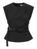Only Onlterra S/l Belt Top Wvn Sud Tops En Singlets Black