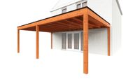 Trendhout Aanbouwveranda Modena 725x485 cm- Plat dak- Hout- Trendhout