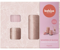 Bolsius Whisper Of Bloom Candle & Fragrance Set Magnolia