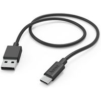 Hama Oplaadkabel USB-A naar USB-C, 1 meter Telefonie accessoire Zwart Hama Oplaadkabel USB-A naar USB-C, 1 meter Telefonie accessoire Zwart