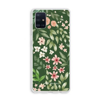 Botanical green sweet flower heaven: Galaxy A51 4G Transparant Hoesje