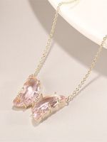 Fantasie Glas Kristal Vlinder Halsketting - thumbnail