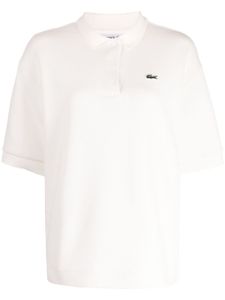 Lacoste polo en coton à logo appliqué - Blanc