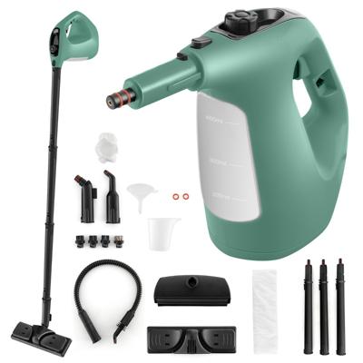 Draagbare Stoomreiniger 1400W Stoomreiniger Onder Druk Continue Stoom en Onbeperkt Gebruik 400 ml Watertank 14-Delige Accessoireset