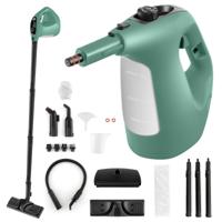 Draagbare Stoomreiniger 1400W Stoomreiniger Onder Druk Continue Stoom en Onbeperkt Gebruik 400 ml Watertank 14-Delige Accessoireset