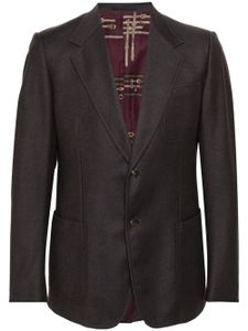 Gucci Pre-Owned blazer à revers crantés (années 2000) - Marron