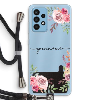 Rozen: Samsung Galaxy A52 Transparant Hoesje met koord