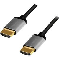 LogiLink CHA0100 HDMI kabel 1 m HDMI Type A (Standaard) Zwart, Grijs - thumbnail