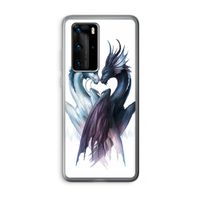 Yin Yang Dragons: Huawei P40 Pro Transparant Hoesje