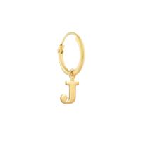 Minimalistische letter oorbel - 14K GOUD - Goud - J