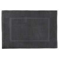 Differnz Basics badmat 100% katoen - geschikt voor vloerverwarming - 50 x 80 cm - donkergrijs