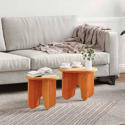 Koffietafel Set 2 pcs Wasbruin 39.5 x 39.5 x 30 cm