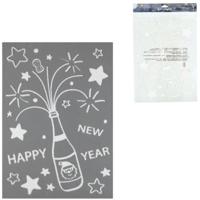 Raamsticker Happy new year 40 cm | 24 stuks