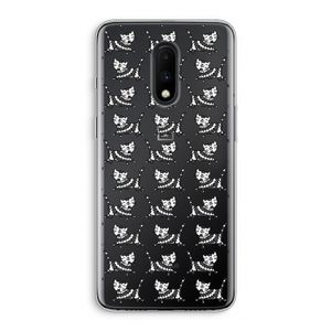 Zwarte poes: OnePlus 7 Transparant Hoesje