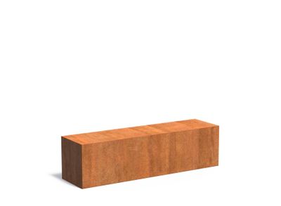 Cortenstaal sokkel 150x40x40cm.