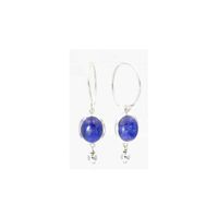 Zilveren Oorbellen Lapis Lazuli (24 mm) - 925 Sterling