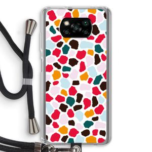 Colored Giraffe: Xiaomi Poco X3 NFC Transparant Hoesje met koord