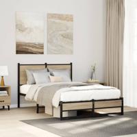 Bedframe zonder matras metaal sonoma eikenkleurig 120x200 cm