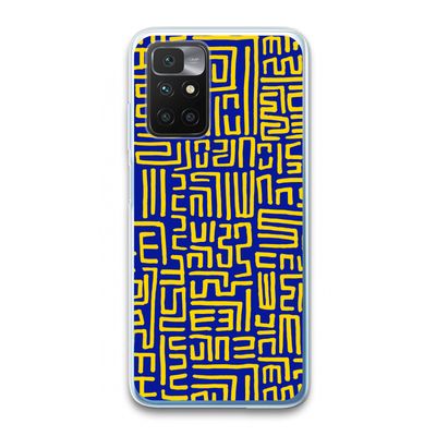 Majorelle Blue Print: Xiaomi Redmi 10 Transparant Hoesje