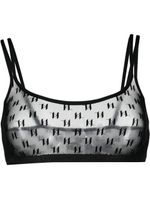 Karl Lagerfeld soutien-gorge à motif monogrammé - Noir