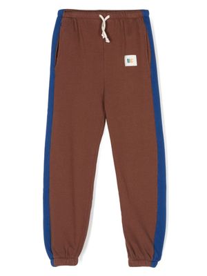 Bobo Choses pantalon à patch logo - Marron
