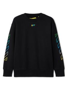 Off-White Kids sweat en coton à imprimé Arrow - Noir