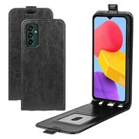 Samsung Galaxy M13 Verticale Flip Case met Kaartsleuf - Zwart