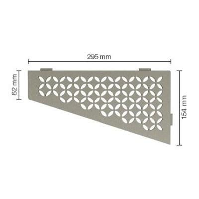 Schluter Shelf-E-S3 planchet - 29.5x15.4x0.5cm - inbouw - Perforatie: Floral - gecoat steengrijs ses3d5tssg