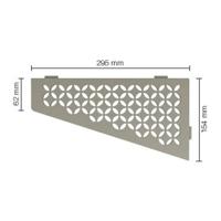 Schluter Shelf-E-S3 planchet - 29.5x15.4x0.5cm - inbouw - Perforatie: Floral - gecoat steengrijs ses3d5tssg