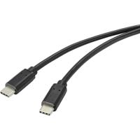 Renkforce USB-kabel USB 2.0 USB-C stekker 2.00 m Zwart Met anti-microbacterieel oppervlak RF-4716842 - thumbnail