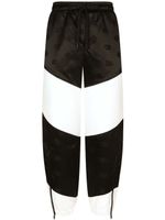 Dolce & Gabbana monogram-jacquard two-tone track pants - Noir - thumbnail