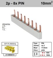 SEP Verdeelkam 2f pin 8 mod 18mm grijs P02008G00