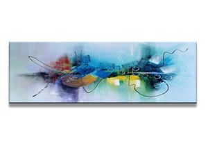 Schilderij - Abstract Gekleurd, 120X40cm, 1luik